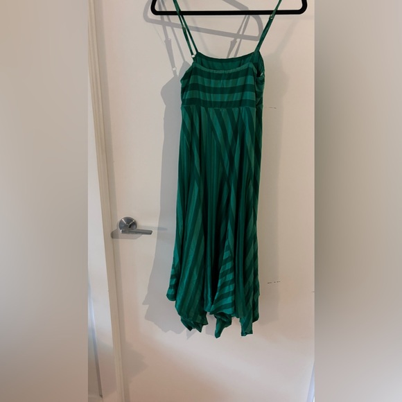 Vintage Ella Moss green striped dress XS - Picture 2 of 3